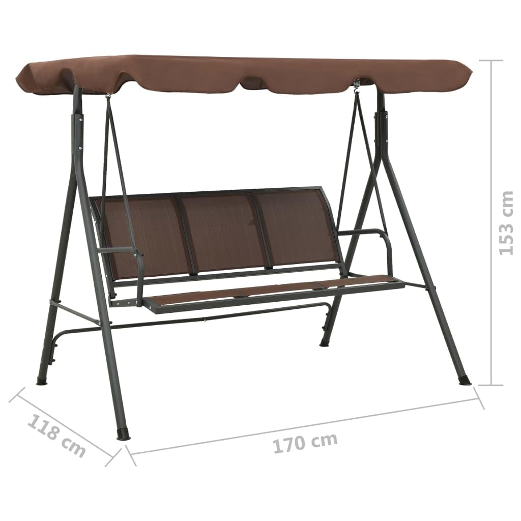Outdoor Garden Swing Bench with Canopy - Weather-Resistant Patio Furniture for Backyard, Porch or Deck - Perfect for Relaxing, Reading & Coffee Time