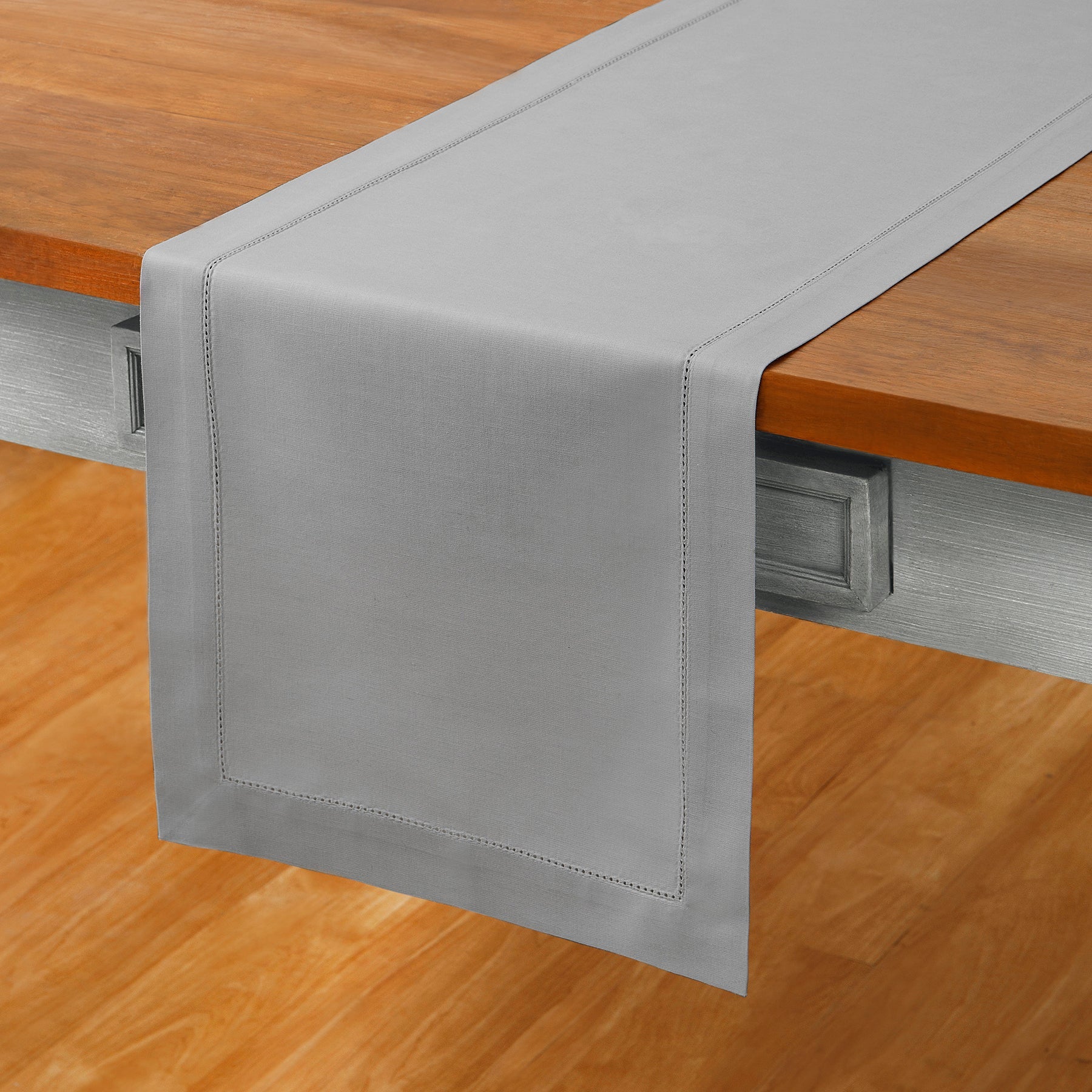 Premium Cotton Linen Hemstitch Table Runner - Elegant Dining Table Decor for Weddings, Parties & Home Decor