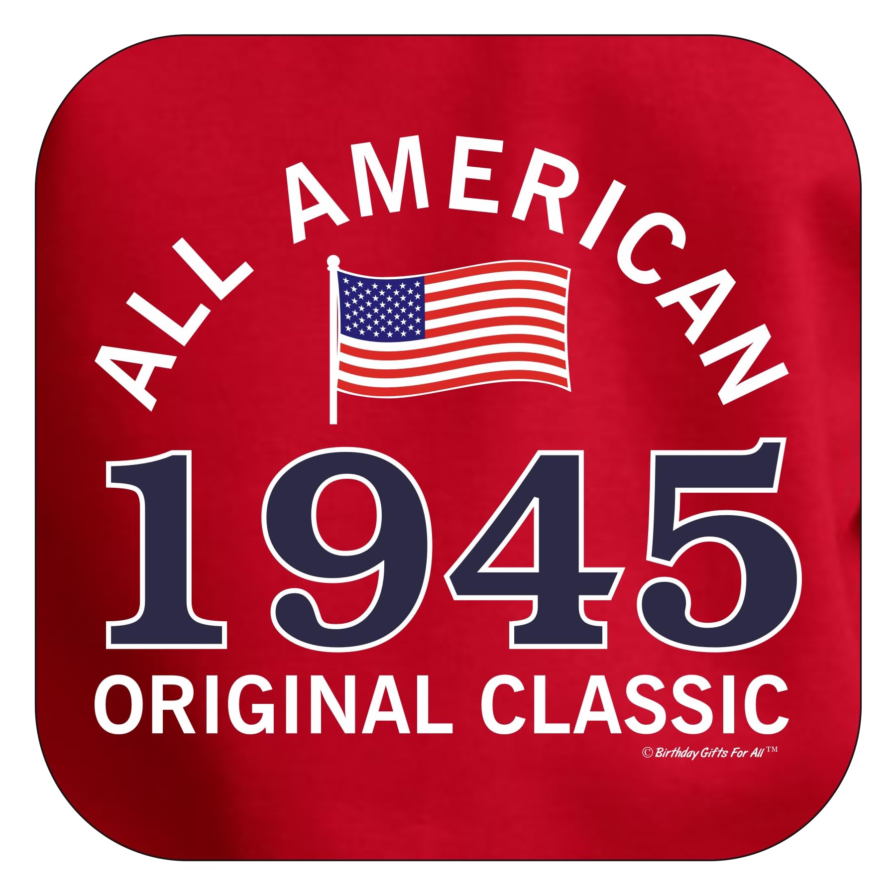 80th Birthday Shirt - Premium All American Classic Crewneck Sweatshirt for Milestone Year | Perfect Birthday Gift for Men & Women | Great for Parties, Family Reunions & Special Celebrations