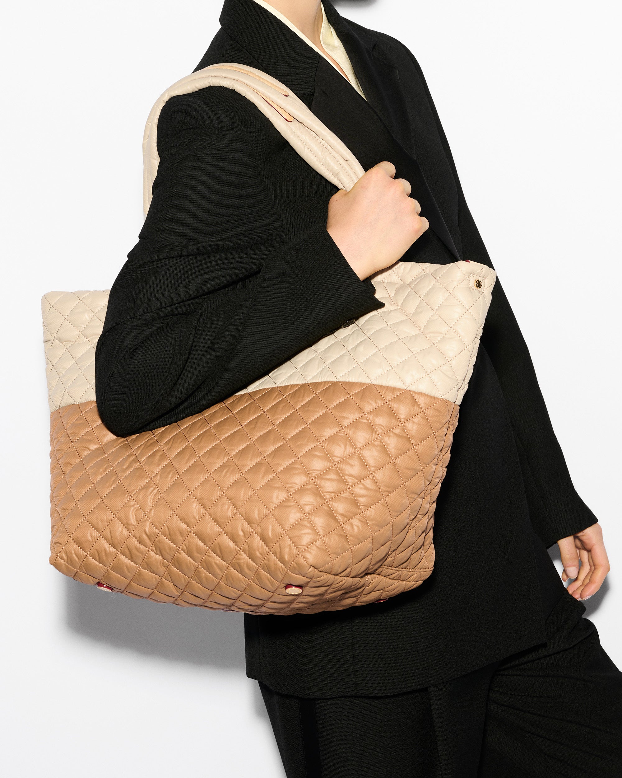 Buff/Caramel Medium Metro Tote Deluxe - Stylish & Spacious Handbag for Women | Perfect for Work, Travel & Everyday Use