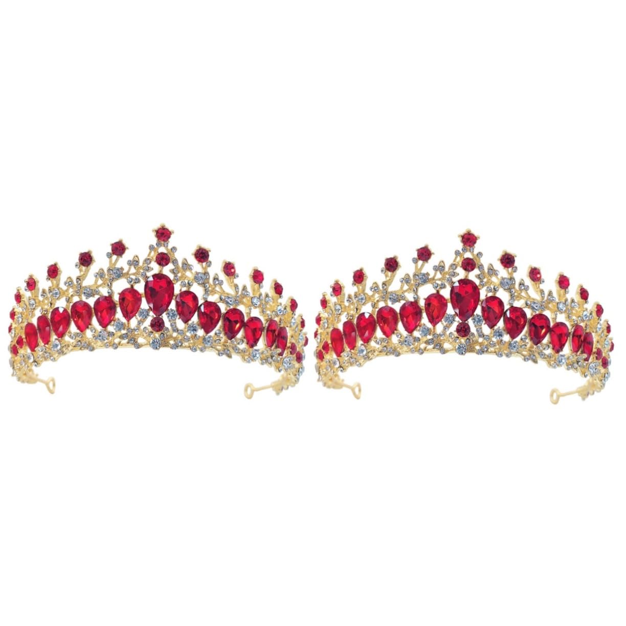 SOIMISS 2-Piece Rhinestone Tiara Set - Princess Crown Headband for Brides, Bridesmaids & Flower Girls | Wedding Hair Accessories, Fairy Costume Jewelry & Baroque-Style Headdress | Perfect for Weddings, Prom, Pageants & Cosplay