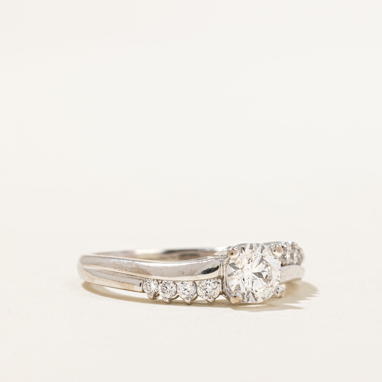 0.74ctw Diamond Bypass Engagement Ring for Women - Size 7 | Vintage Inspired Wedding Band | Perfect for Proposals, Anniversaries & Romantic Occasions