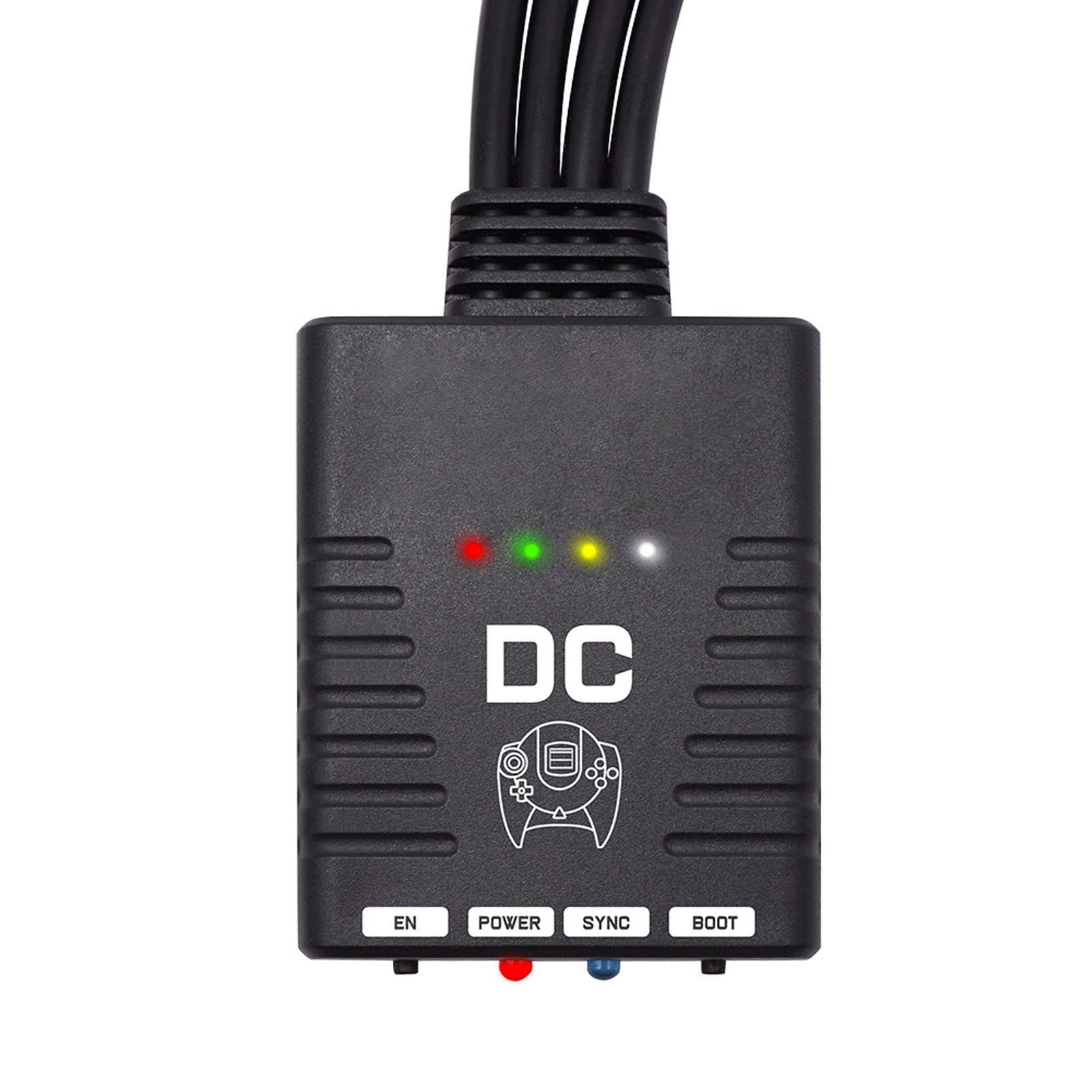 Wireless Bluetooth Controller Adapter for Dreamcast Console - 4 Player Gamepad Converter with LED Indicator - Compatible with Nintendo Switch, PC, and Retro Gaming - Perfect for Multiplayer Gaming and Home Entertainment