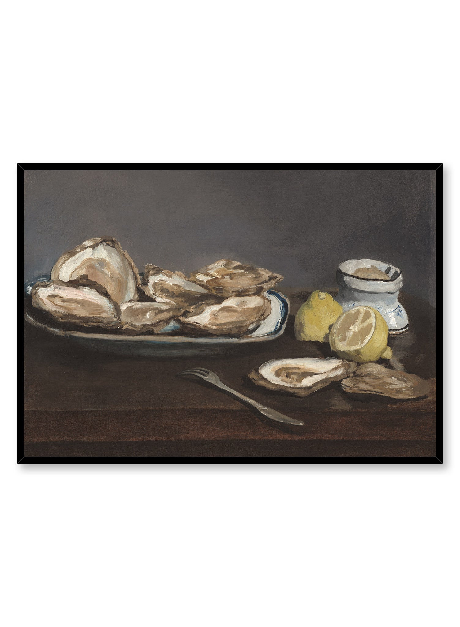Premium Oysters Wall Art Poster - Vintage Seafood Decor for Kitchen, Dining Room & Coastal Home Decor - Perfect for Seafood Lovers & Beach House Aesthetics