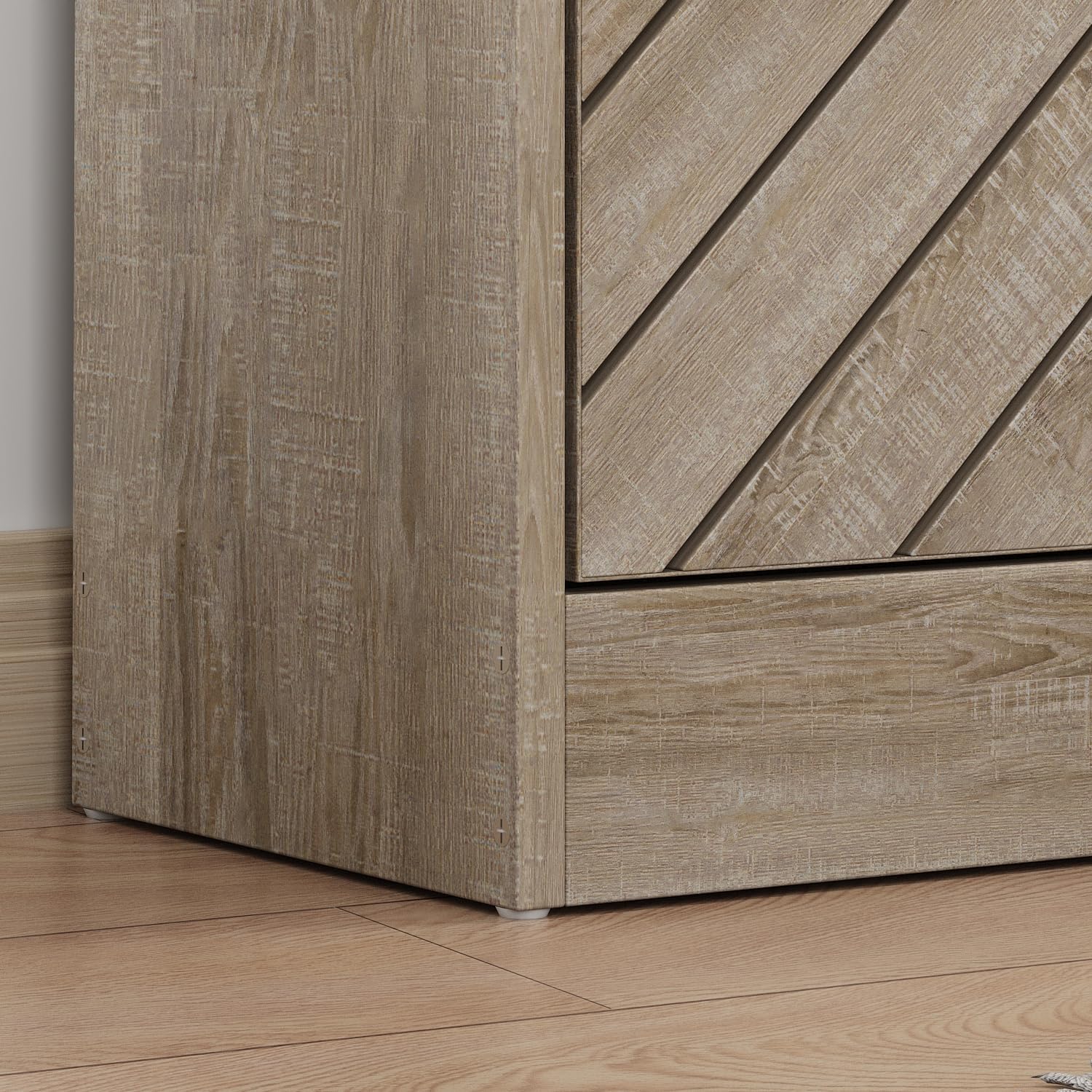Slim Shoe Cabinet with 3 Drawers - Wooden Entryway Organizer for Small Spaces
