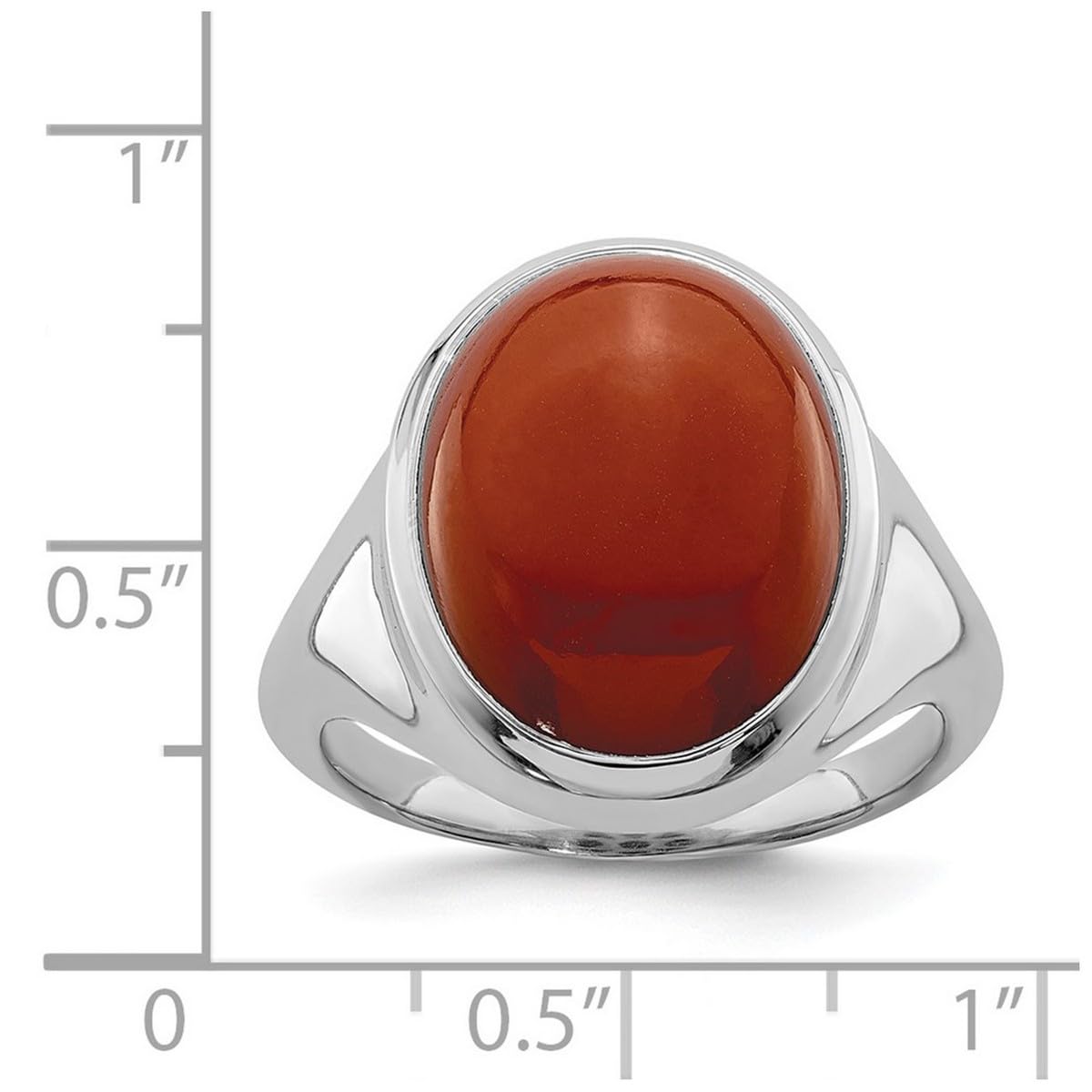925 Sterling Silver Polished Red Agate Ring for Women | Elegant Gemstone Jewelry Gift for Birthday, Anniversary & Special Occasions