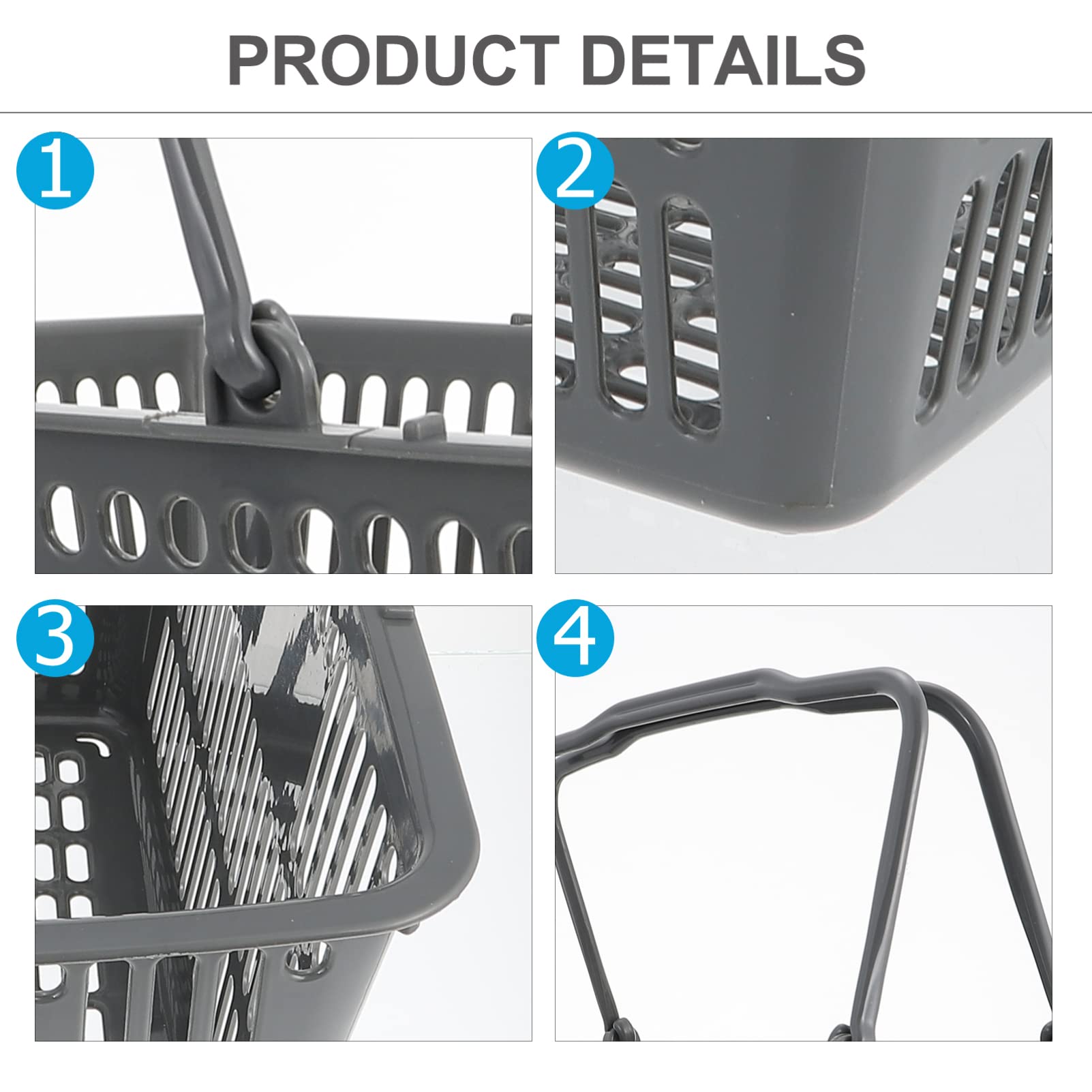 Portable Shopping Basket - Bathroom & Kitchen Storage Organizer for Toiletries, Spices, and Essentials | Perfect for Home, Office, and Travel Use