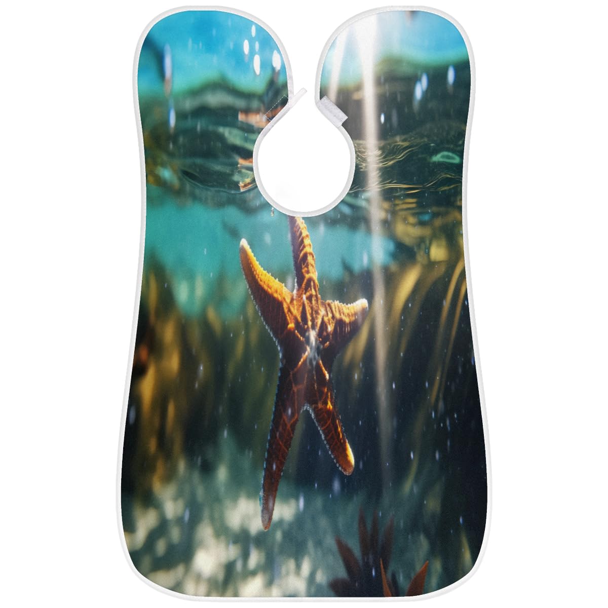 **Starfish Ocean Summer Animal Beard Shaving Bib for Men - Waterproof Hair Dye Apron & Makeup Cape for Women - Sink Hair Cleaner & Beard Trimming Tool - Perfect for Barbers, Salons & DIY Grooming at Home**