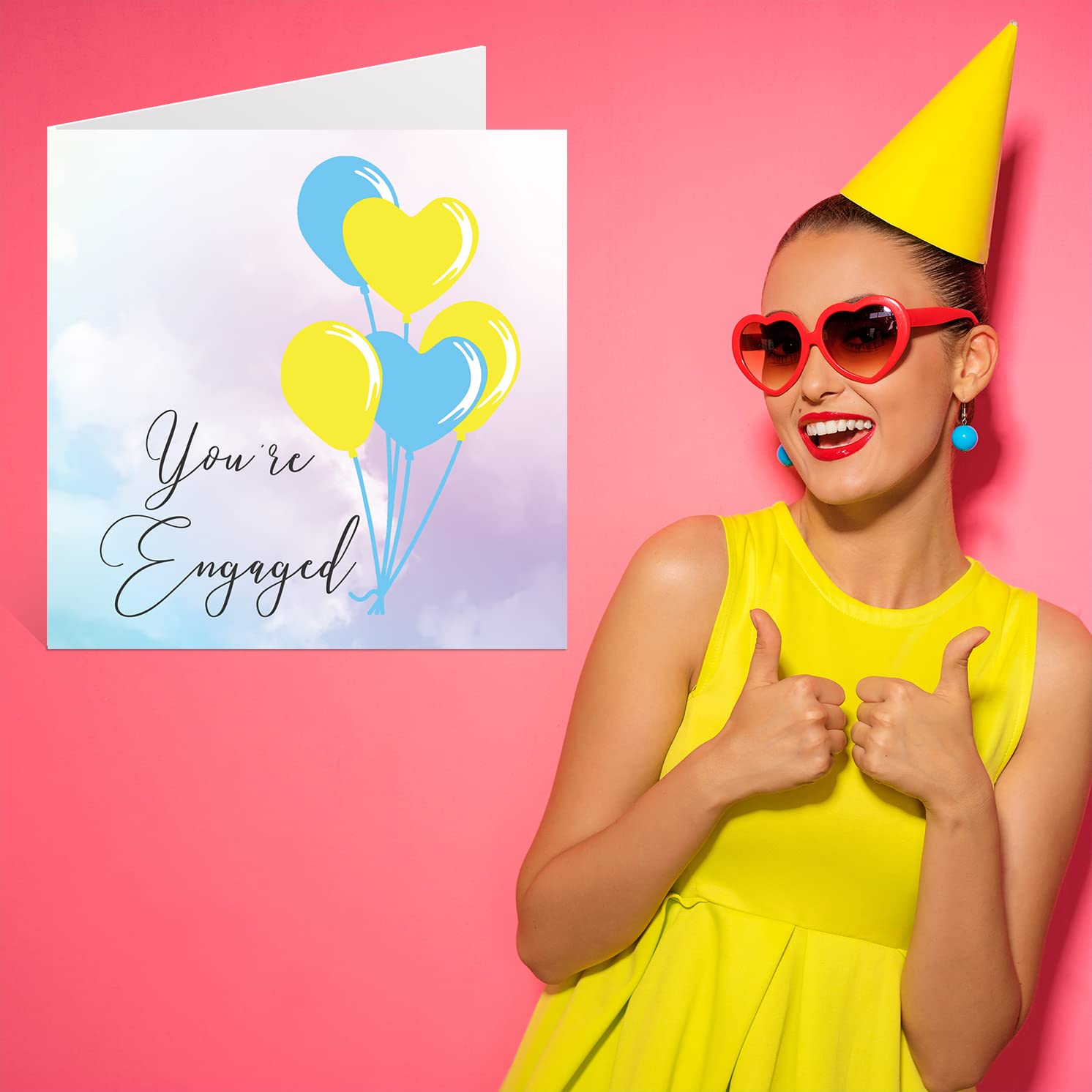 Engagement Cards for Couples - Romantic 'You're Engaged' Greeting Cards with Congratulations Messages - Perfect Wedding & Marriage Gift for Fiancé & Fiancée (145mm) - Ideal for Engagement Parties, Bridal Showers & Anniversary Celebrations