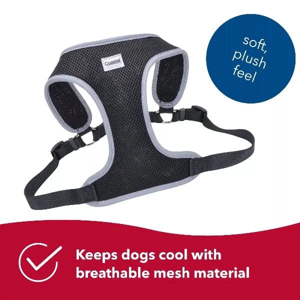 Comfortable Soft Reflective Adjustable Dog Harness for Small Medium Large Dogs - Perfect for Night Walks, Jogging & Outdoor Adventures