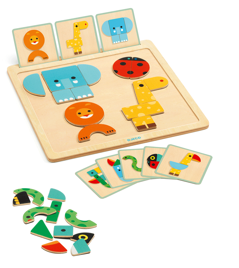 Djeco Geo Basic Magnetic Game - Fun & Educational STEM Toy for Kids - Perfect for Travel, Classroom & Home Learning Activities