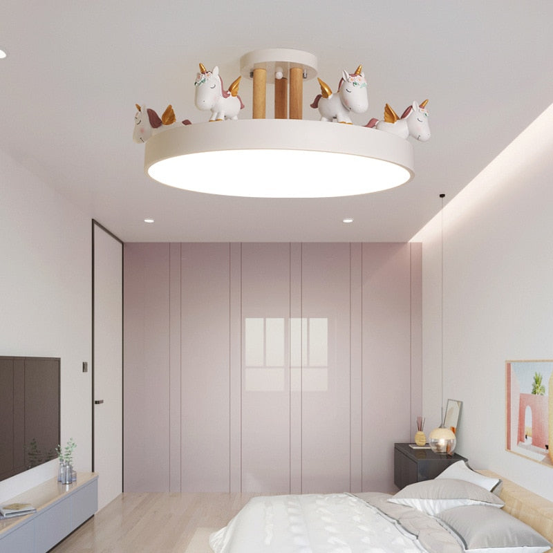 Unicorn LED Ceiling Lights - Color Changing Night Light for Kids Bedroom, Nursery & Playroom - Magical Cloud-Shaped Lantern with Remote Control for Sleep, Party & Home Decor
