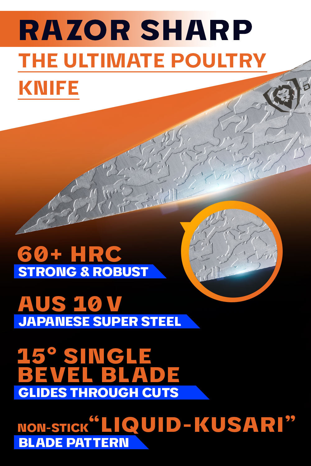 Premium Dalstrong Ronin Series Honesuki Knife 5.5