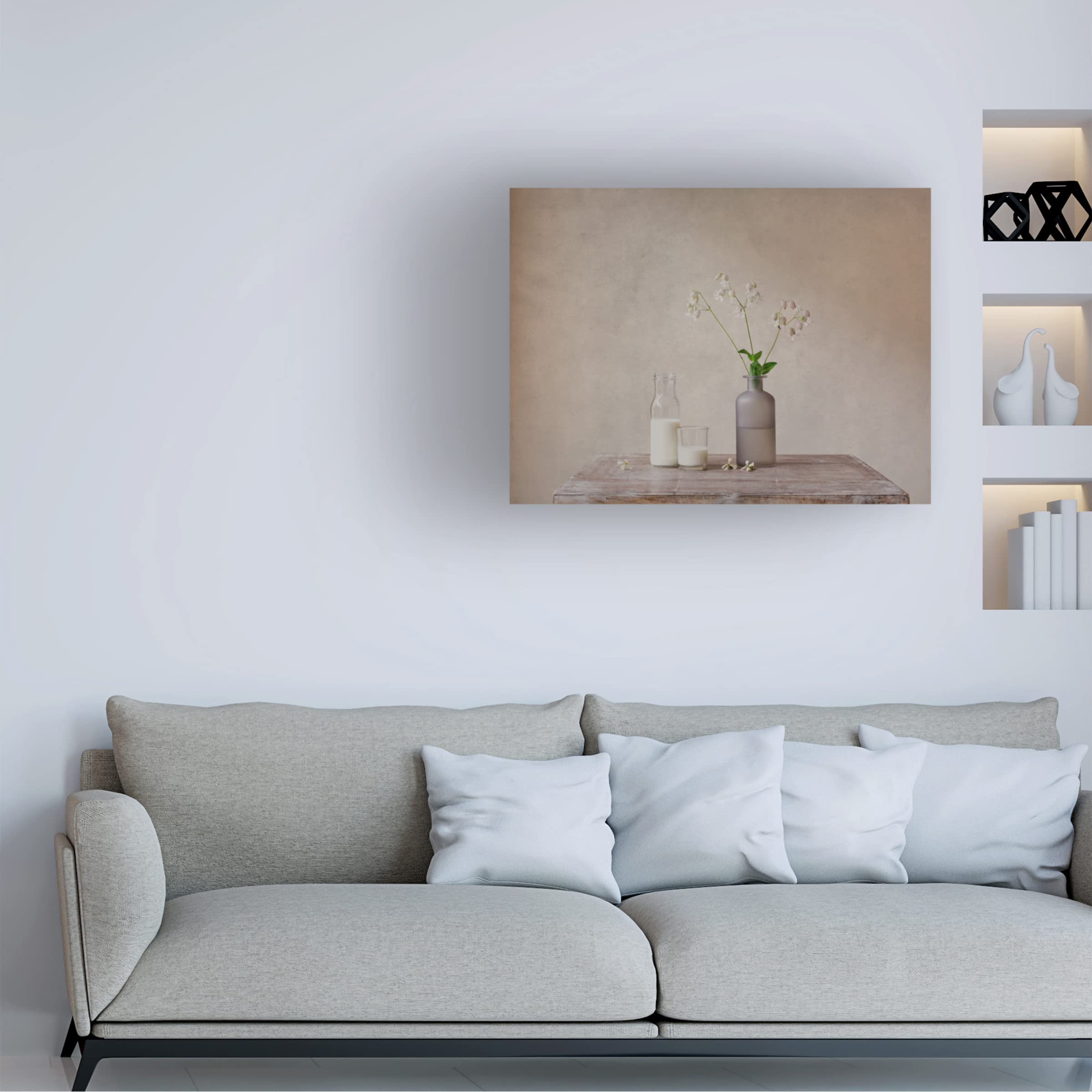 Trademark Fine Art 'Still Life With Milk' Canvas Wall Art Print by Galina Bunkova - Perfect for Living Room, Bedroom & Office Decor