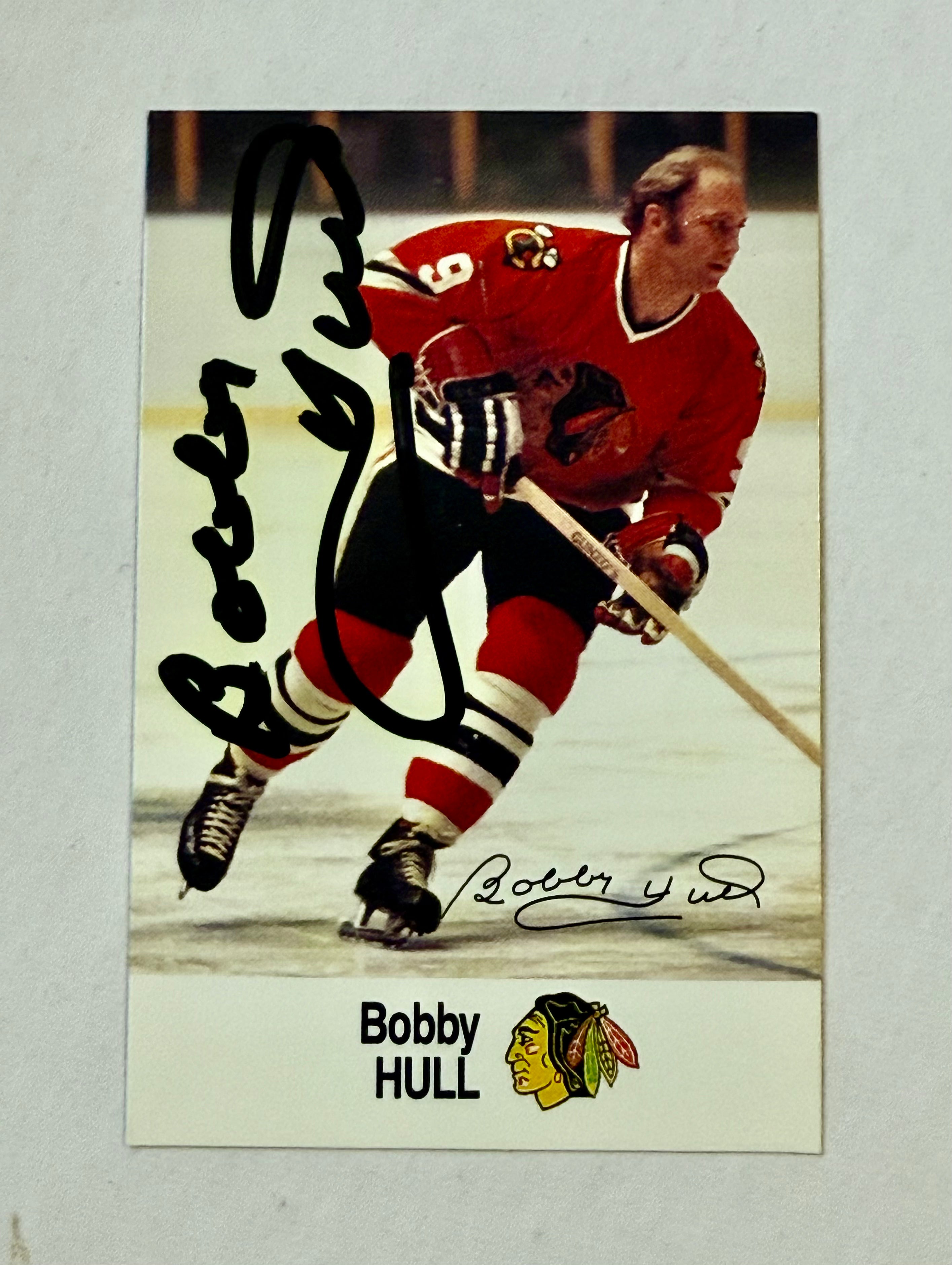 Bobby Hull Autographed Hockey Card with COA - Authentic Signed Memorabilia for Collectors and Fans - Perfect for Display, Gifts, and Sports Memorabilia Collections