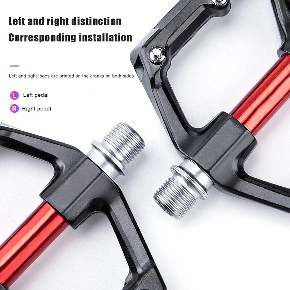 Premium Aluminum Alloy Bike Pedals - 1 Pair MTB/Road Bicycle Pedals for Mountain & Commuter Bikes | Durable, Lightweight & Non-Slip Design for Cycling, Training & Outdoor Adventures