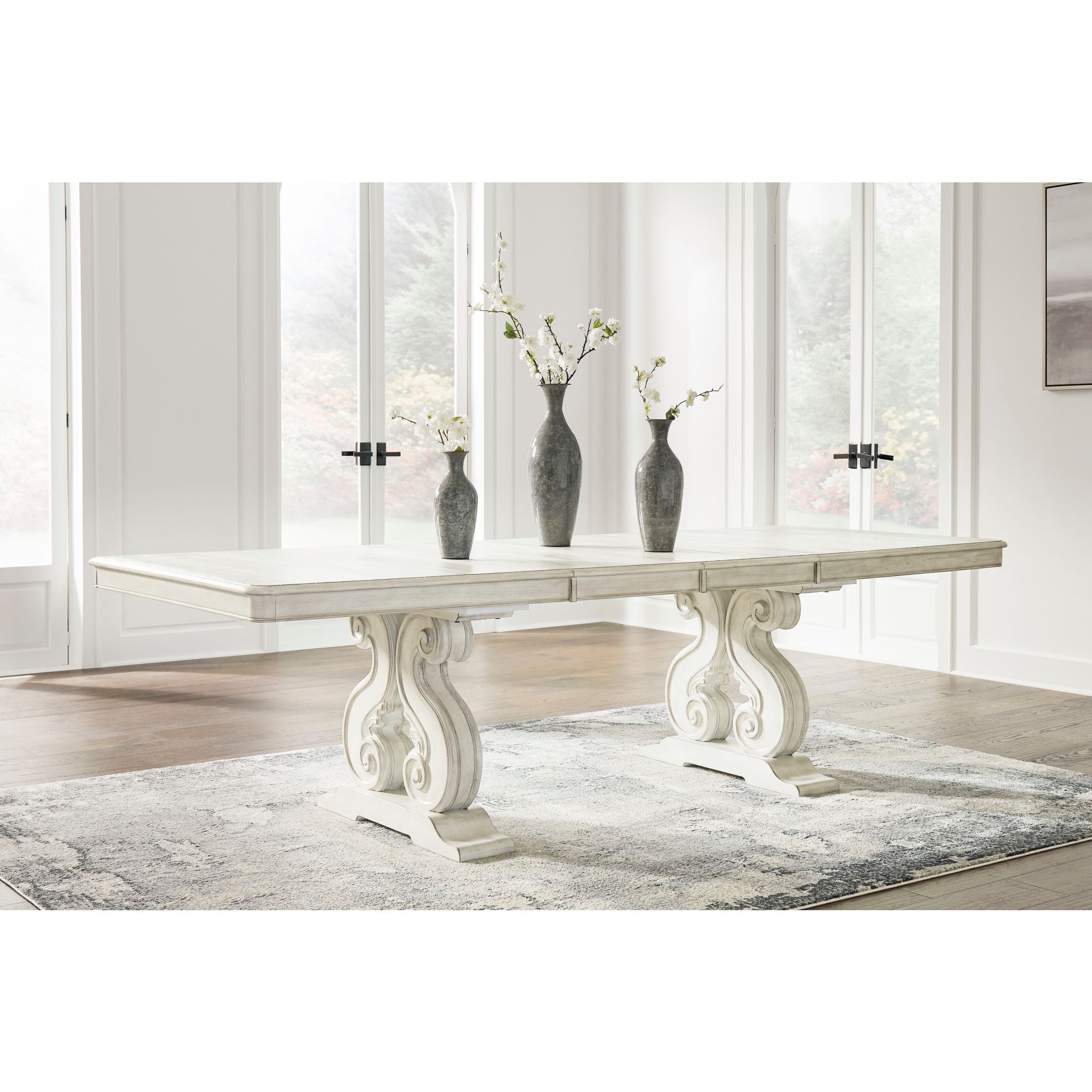 Arlendyne 5-Piece Modern Dining Set - Round Glass Table & 4 Upholstered Chairs for Kitchen, Breakfast Nook & Small Spaces
