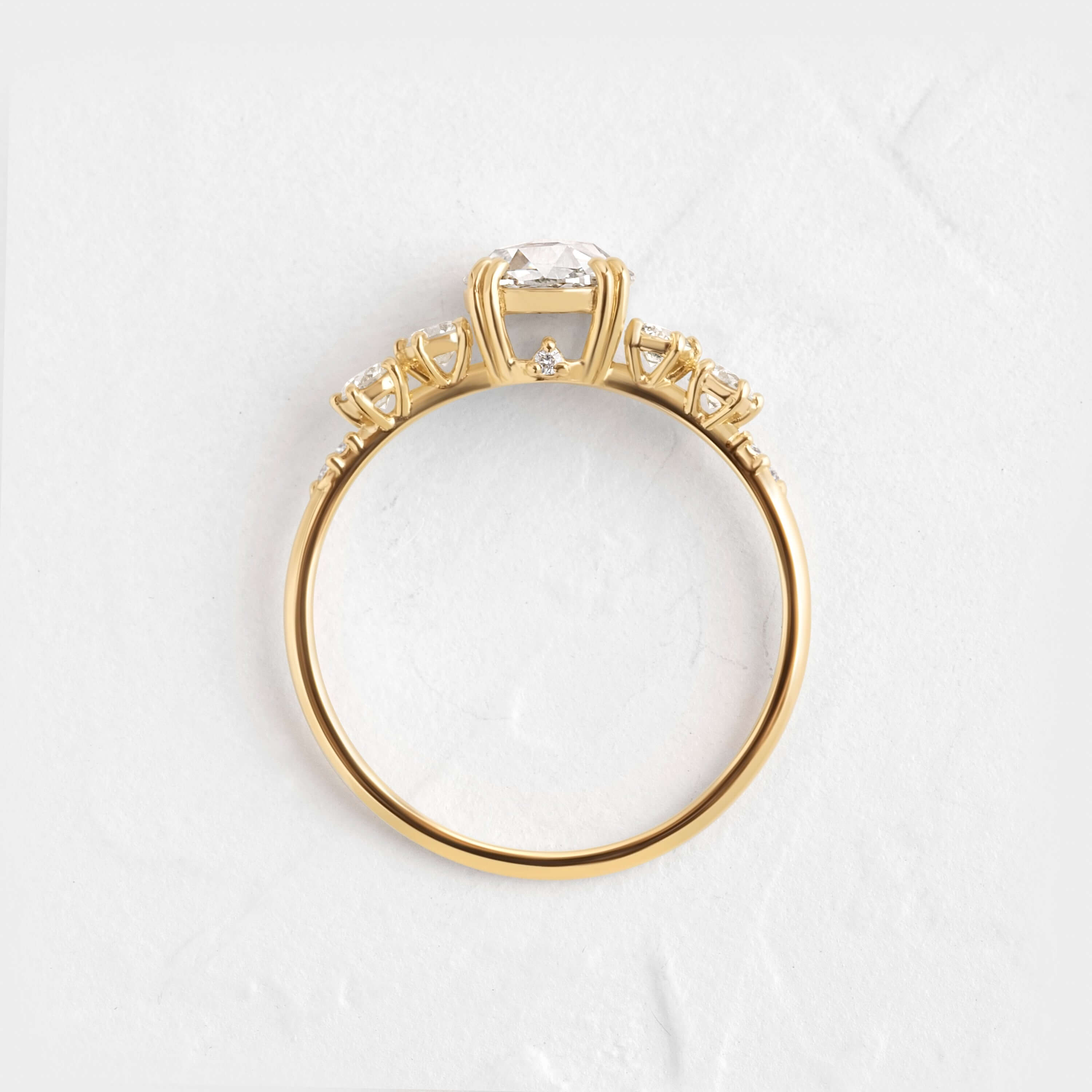 Elegant Coda Ring with Rose Cut Diamond - Perfect for Weddings, Anniversaries & Special Occasions