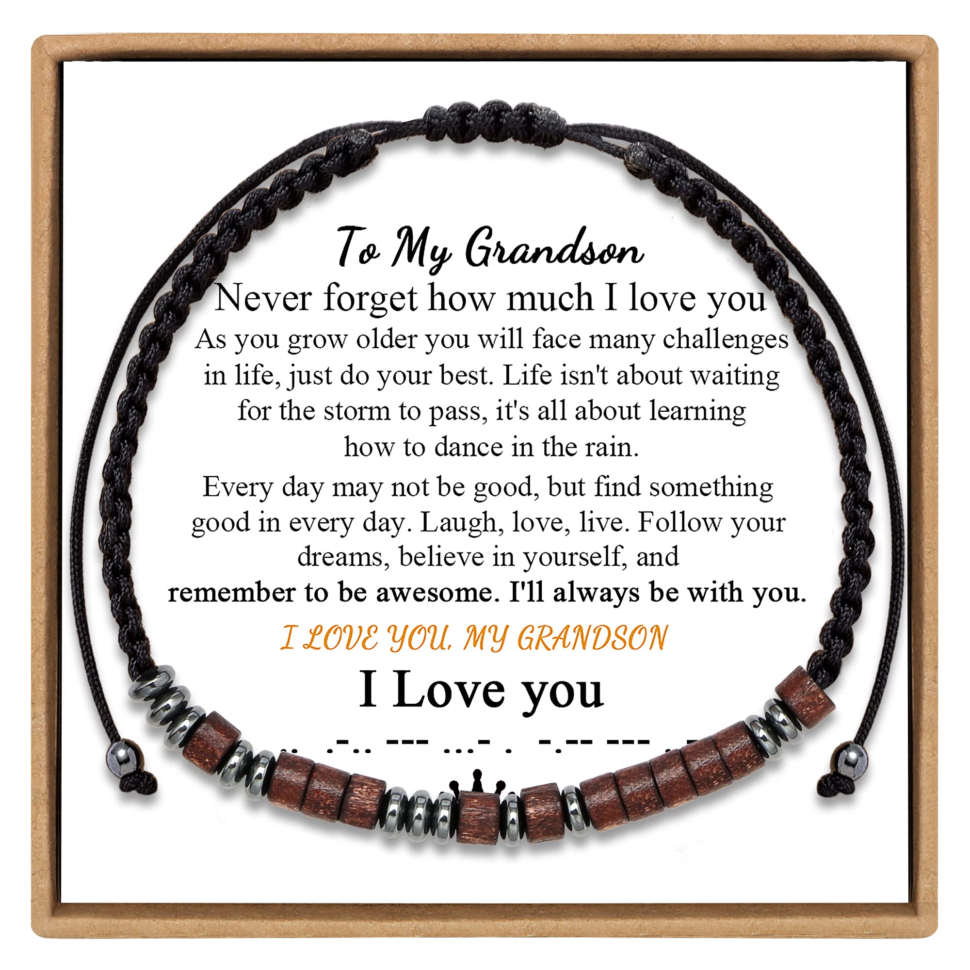 Morse Code Bracelet for Women - Inspirational Gift for Best Friends, Mom, Dad, Daughter, Son, Sister, Aunt & Grandma - Unique Handmade Adjustable Wrap Bracelet - Encouragement & Funny Jewelry - Perfect for Birthdays, Anniversaries, Graduation Gifts & Daily Wear