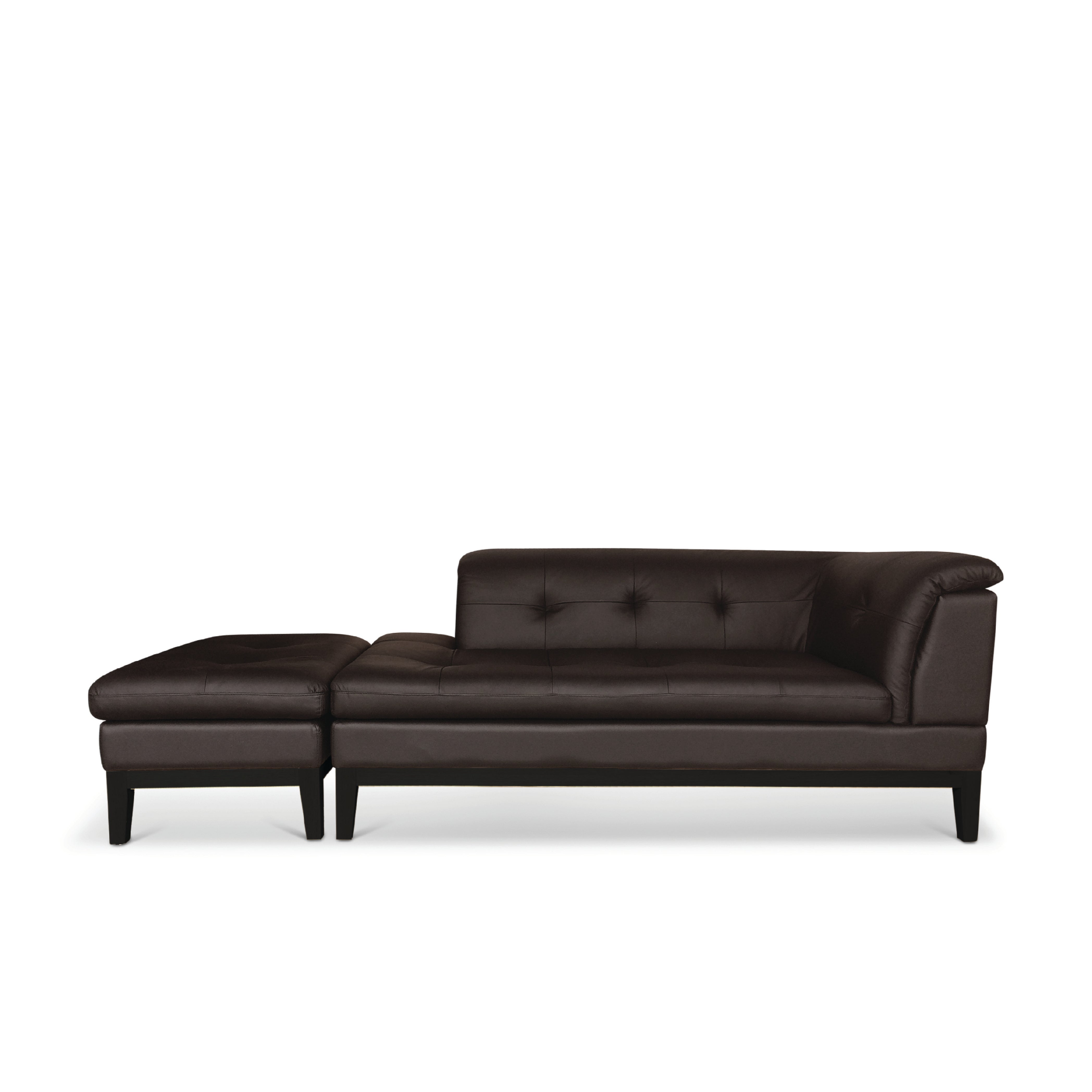 Ernie 2 Seater Sofa With Ottoman - Modern Living Room Furniture Set for Small Spaces | Comfortable Loveseat with Footrest for Apartment, Dorm & Home Office
