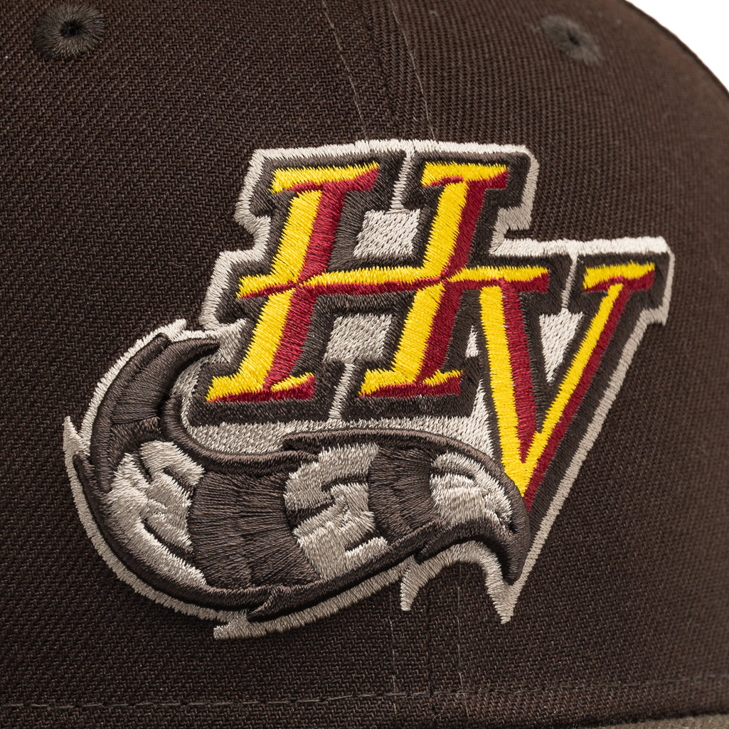 New Era x Politics Hudson Valley Renegades 59FIFTY Fitted Baseball Cap - Chocolate Brown Adjustable Hat for Men & Women - Perfect for Sports Games, Streetwear Fashion & Casual Outfits