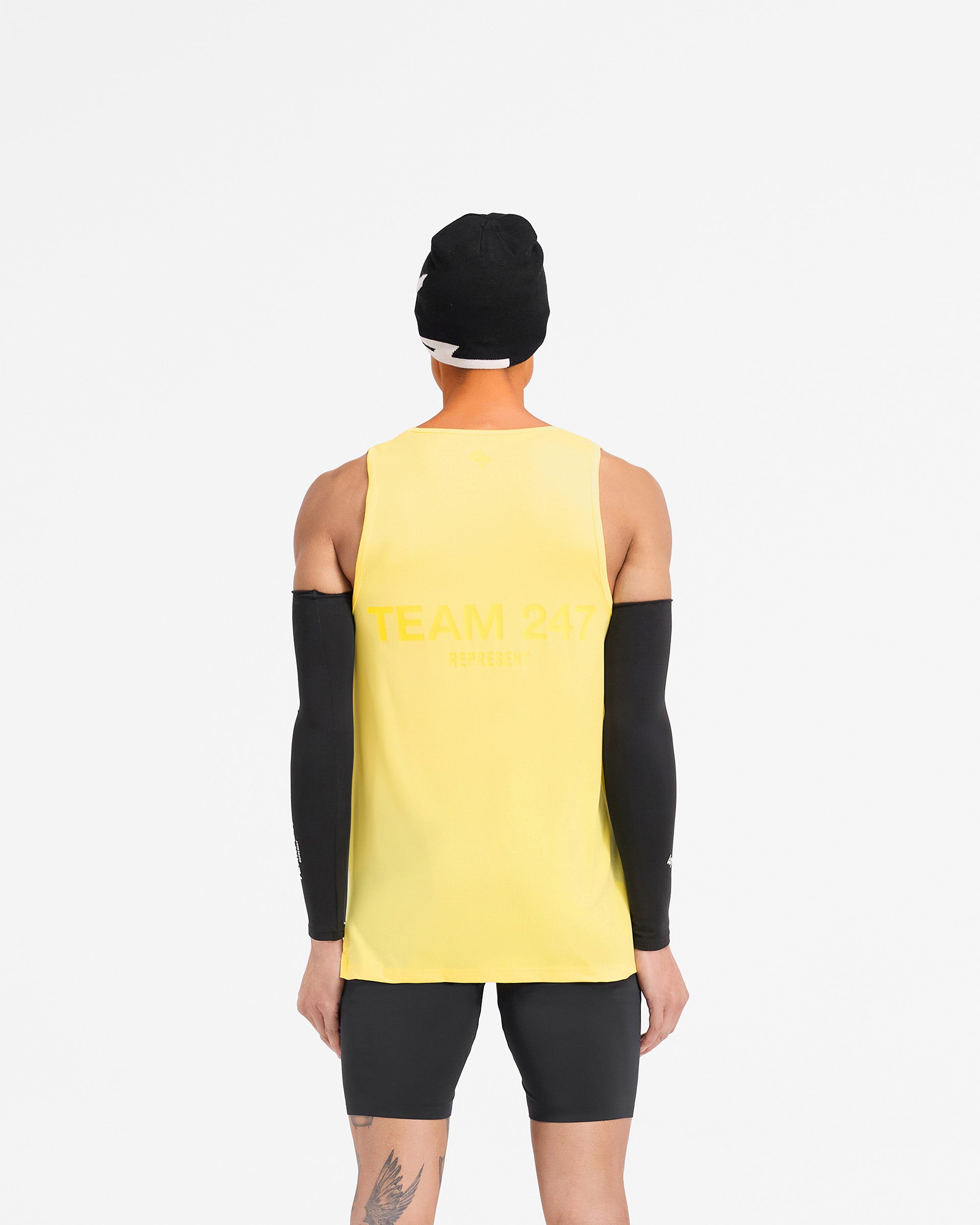 Team 247 Running Vest - Reflective Safety Gear for Night Jogging & Outdoor Activities - High Visibility Lemon Yellow Workout Vest for Runners & Cyclists