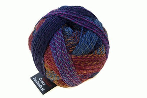 Schoppel Wolle Zauberball Crazy Knitting Yarn - Premium Hand-Dyed Multicolor Wool Blend for Knitting & Crocheting - Maroon/Grays/Rust (#2248) - Perfect for Scarves, Socks & Baby Blankets