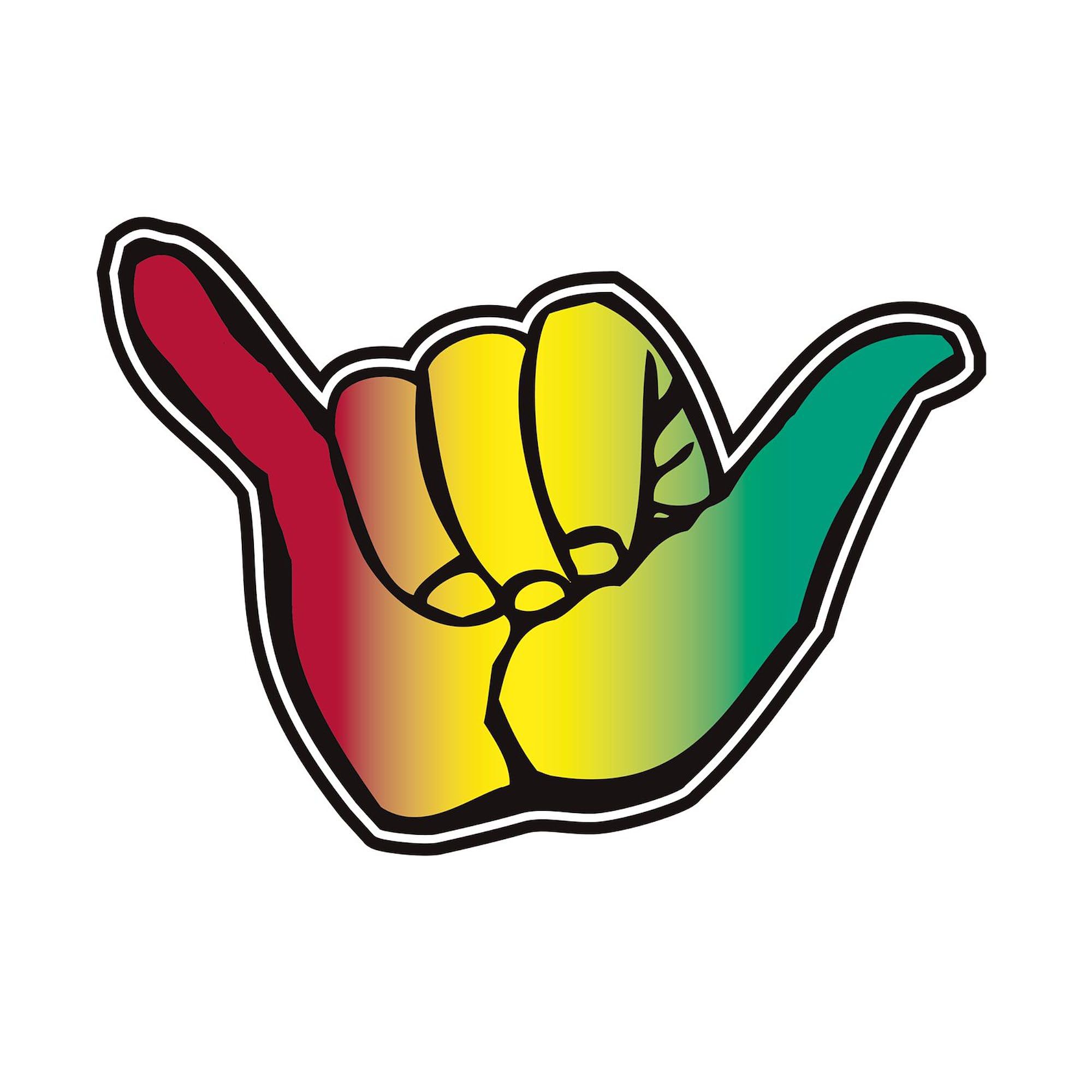 Shaka Sticker - Square Car Decal for Bumper & Laptop