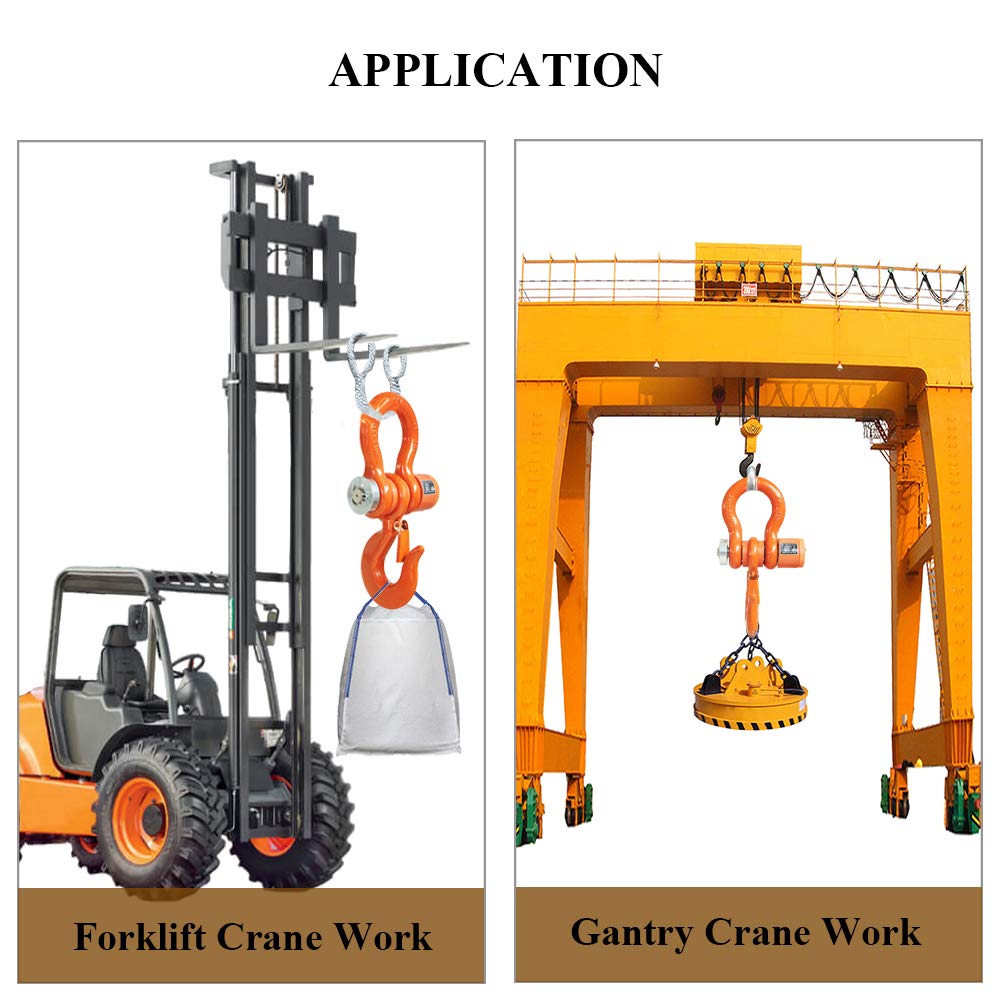 MXBAOHENG 3T Wireless Digital Crane Scale with Remote Control - 3000kg/6600lb Capacity, Rechargeable Hanging Scale for Construction, Shipping, and Industrial Weighing