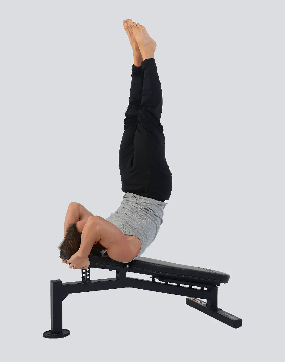 Powertec Streamline Utility Bench - Adjustable Weight Bench for Home Gym, Strength Training & Workouts - Perfect for Dumbbell Exercises, Sit-Ups & Full-Body Fitness Routines