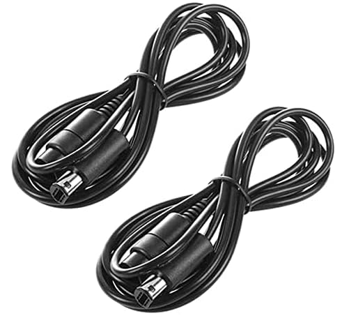 2 Pack Nintendo GameCube & Wii Controller Extension Cables - 10ft Extra Long Cord for Comfortable Gaming, Perfect for Multiplayer Setup & Home Entertainment Systems
