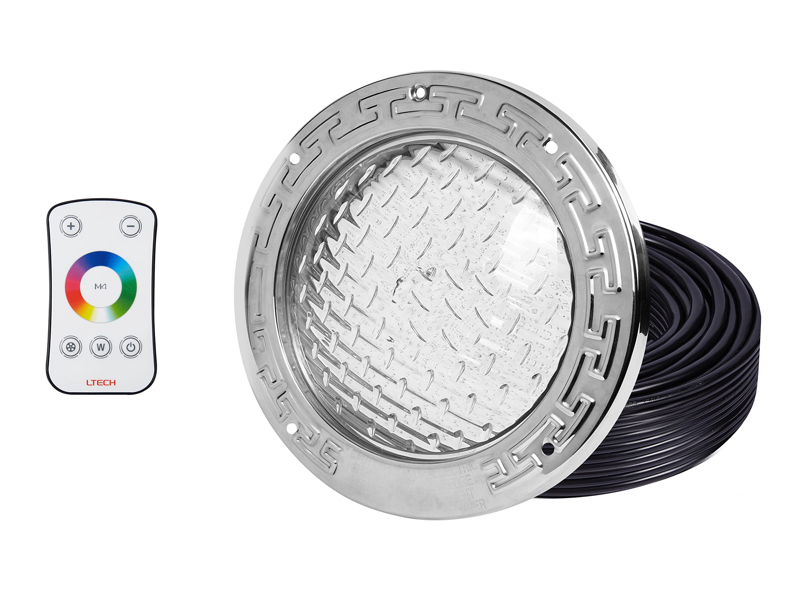 HQUA PN01DC 120V AC LED RGBW Color Changing Inground Pool Light - 35W 3000lm - Perfect for Swimming Pools, Spas, and Outdoor Water Features
