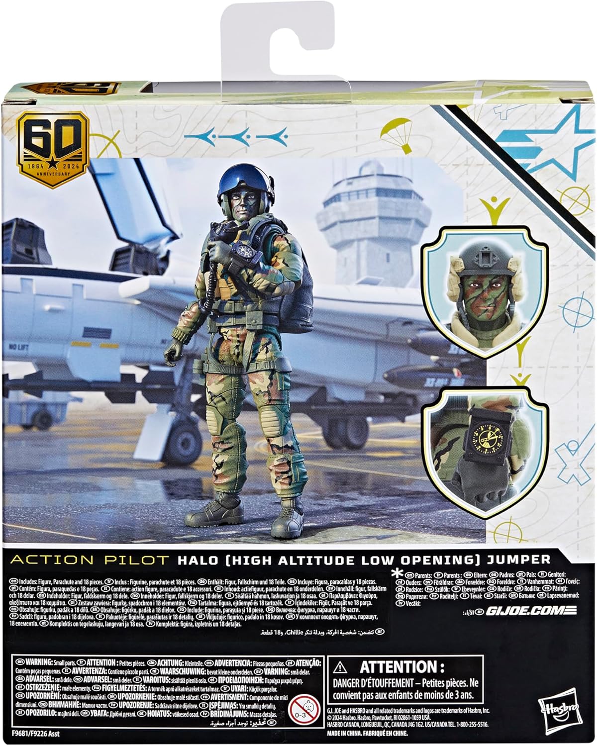 G.I. Joe Classified Series 60th Anniversary 6-Inch Action Figure - Pilot HALO Jumper Collectible Toy for Adults | Perfect for Display, Collection & Military-Themed Dioramas