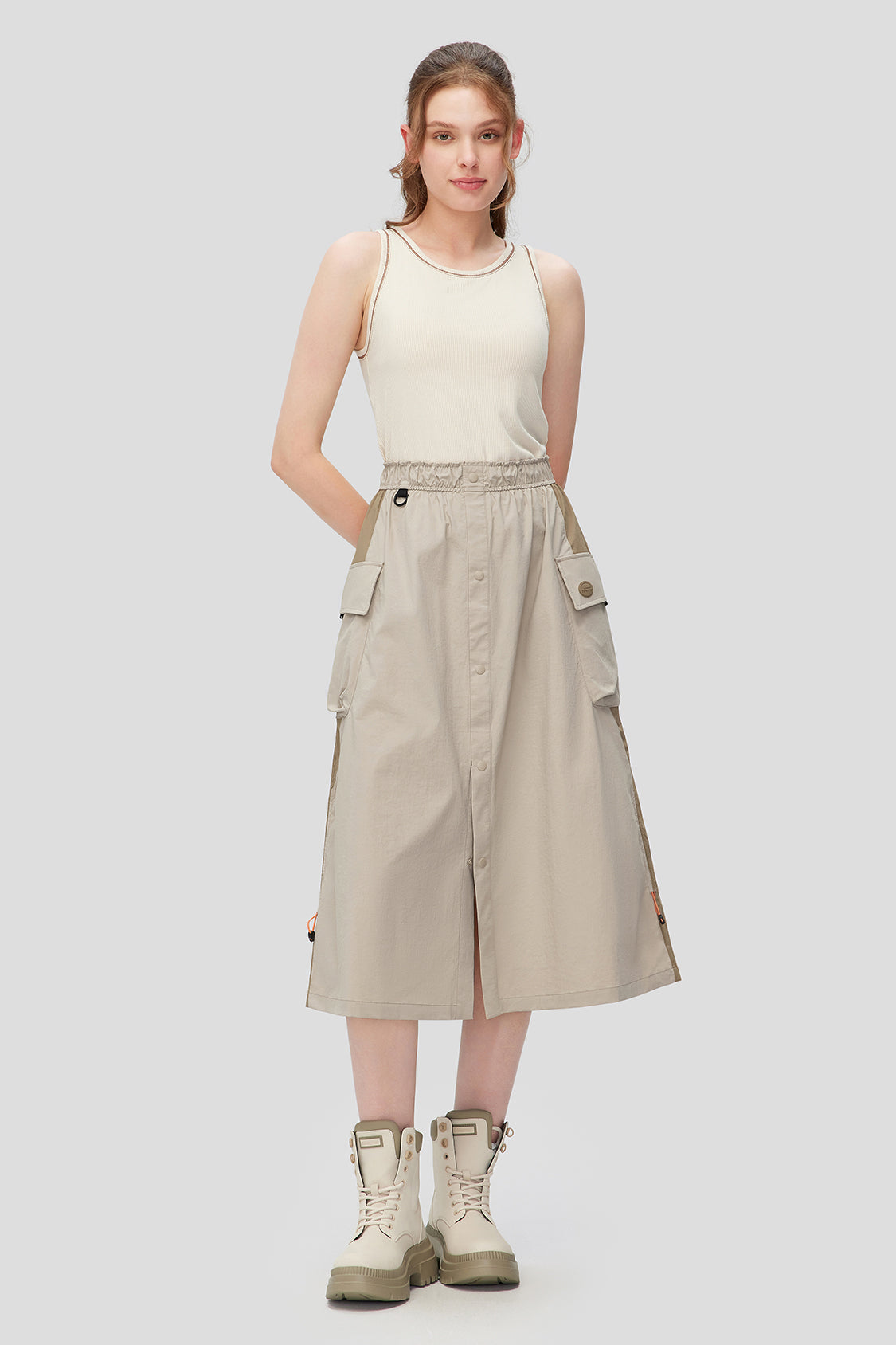 Women's Water Repellent Utility Skirt with Parachute Design - Outdoor Hiking, Travel & Casual Wear for Active Lifestyles