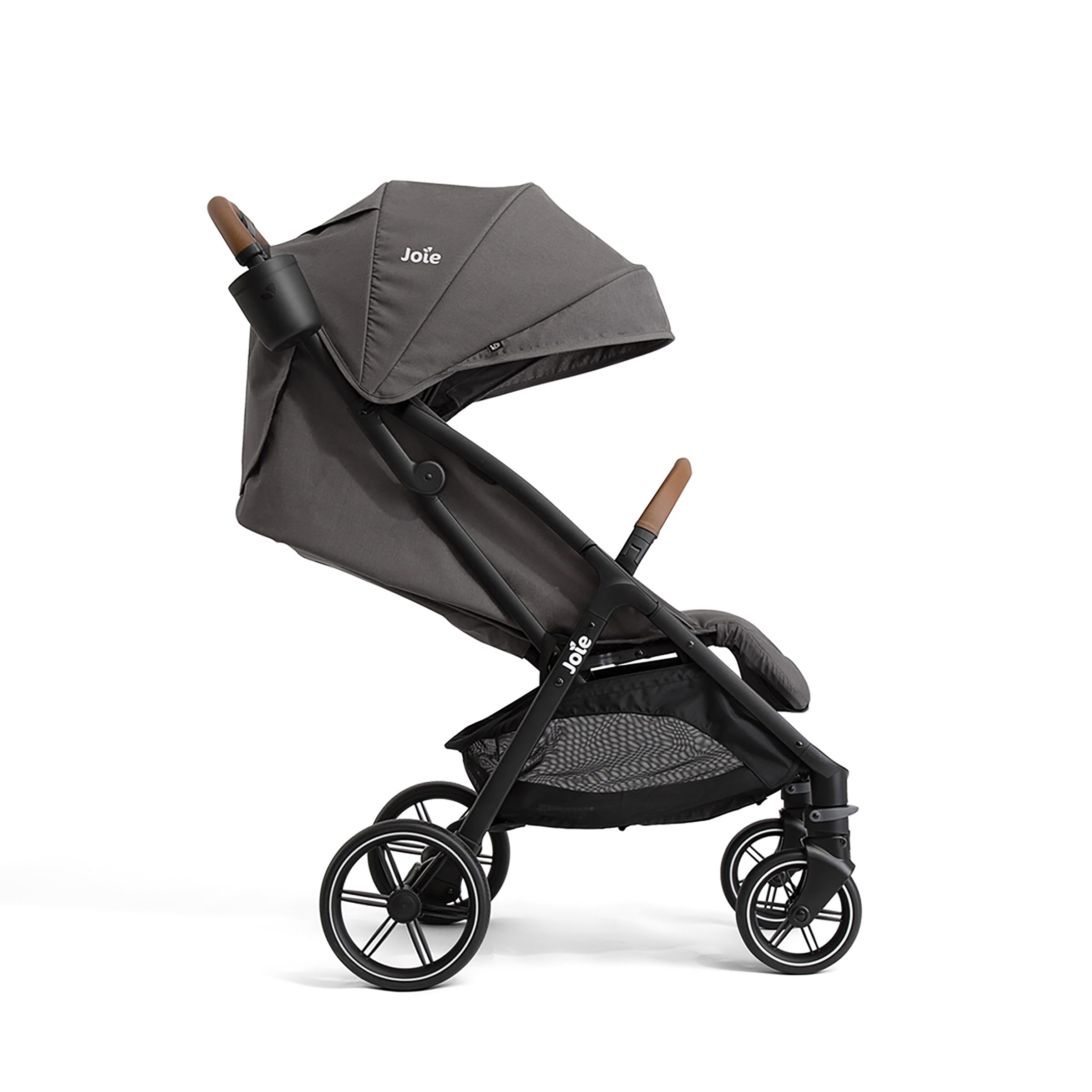 Nutmeg Compact Stroller - Lightweight Foldable Baby Stroller with One-Hand Fold, Travel-Friendly Design (Thunder Black) | Perfect for Air Travel, Shopping & City Walks