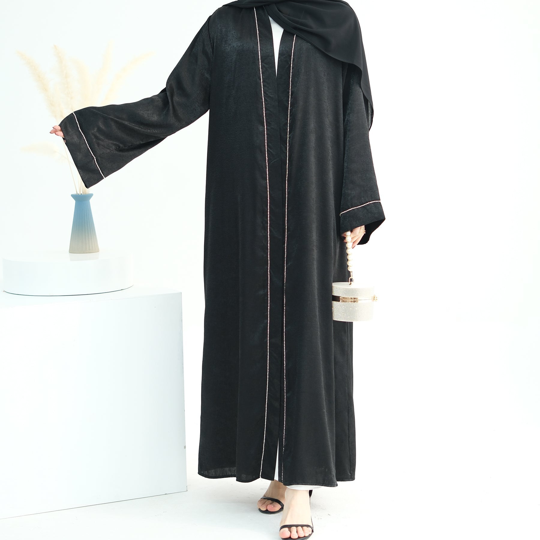 Angie Abaya Set - Black Muslim Prayer Dress for Women | Modest Islamic Clothing for Prayer & Daily Wear