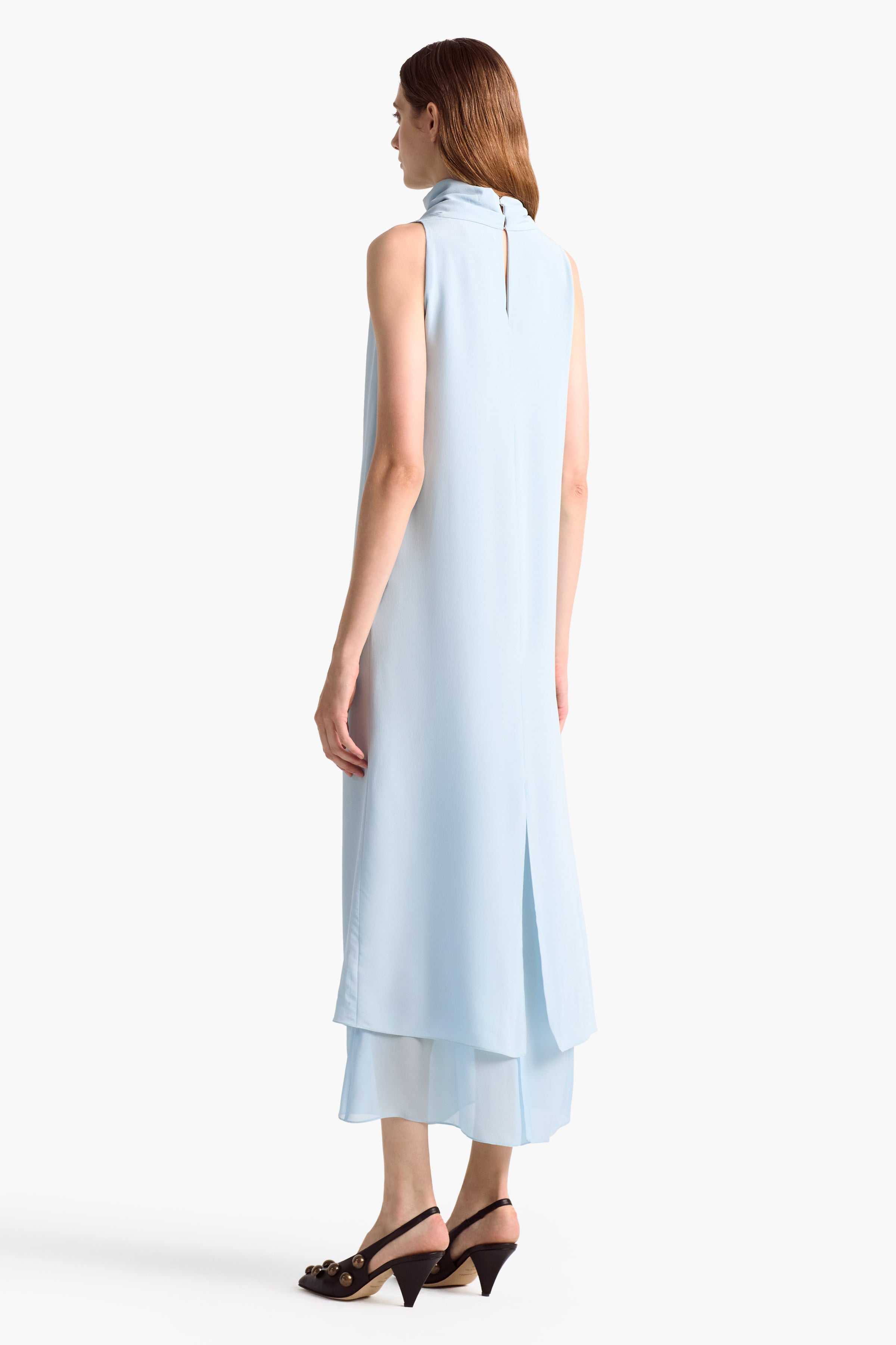 Noor Dress Sea Mist - Elegant Flowy Midi Dress for Women, Perfect for Beach Vacations, Summer Parties & Date Nights