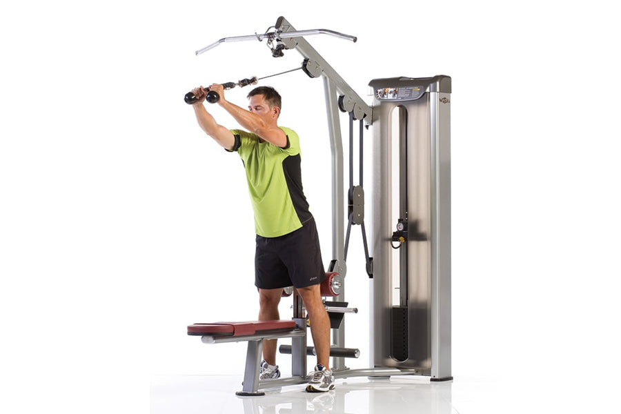 TuffStuff Lat Pulldown Mid Row Low Row Machine (PPD 802) - Home & Commercial Gym Strength Training Equipment for Back Workouts