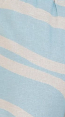 Bondi Shorts for Men - Blue & White Wave Print Swim Trunks - Perfect for Beach, Pool, and Summer Vacations