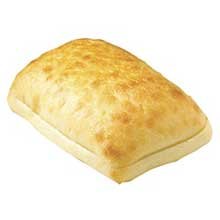 Flowers Foods European Bakers Ciabatta Sandwich Buns, 4x6 Inch (8 per Pack, 8 Packs per Case) - Perfect for Paninis, Sandwiches & Party Platters