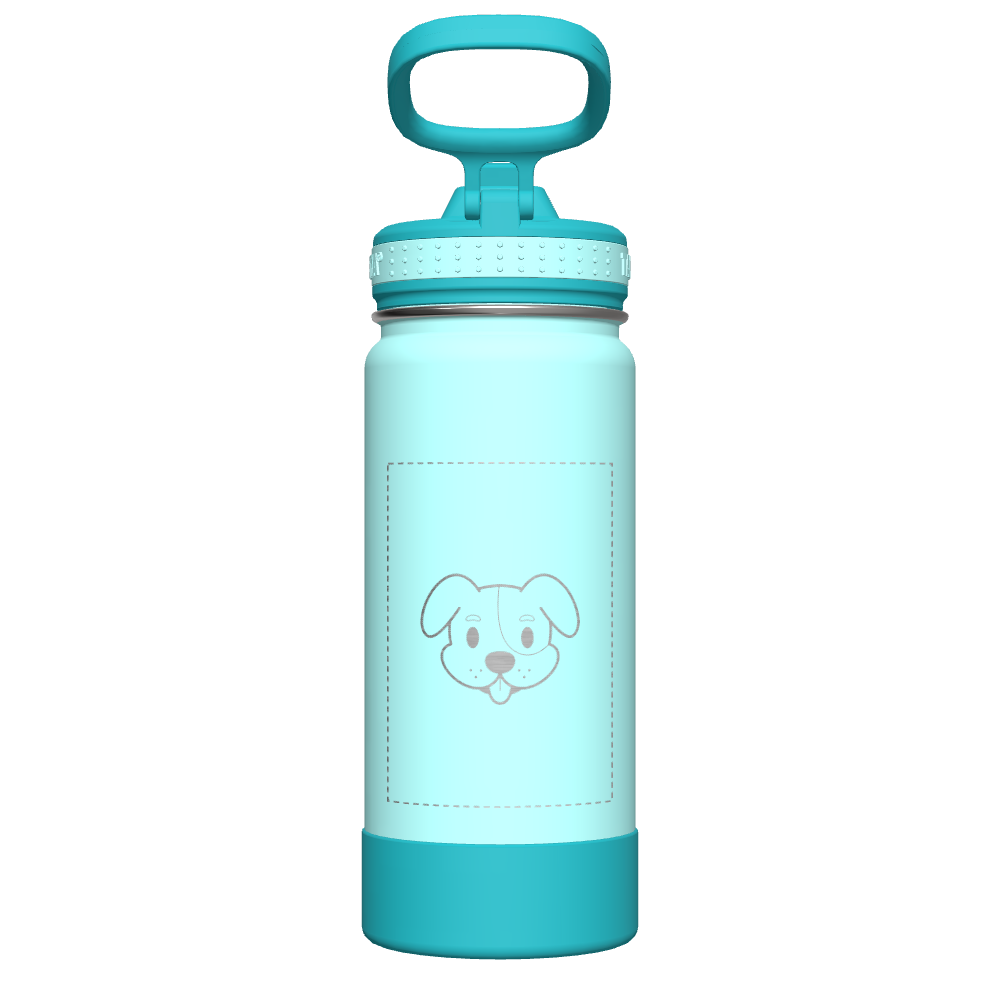 Active Kids Water Bottle with Straw Lid - Customizable & Leak-Proof - Perfect for School, Sports & Outdoor Activities
