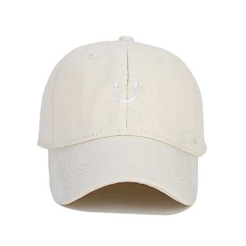 Trendy Smiley Face Baseball Cap for Men & Women - Adjustable Cotton Dad Hat for Casual Outfits, Sports & Outdoor Activities
