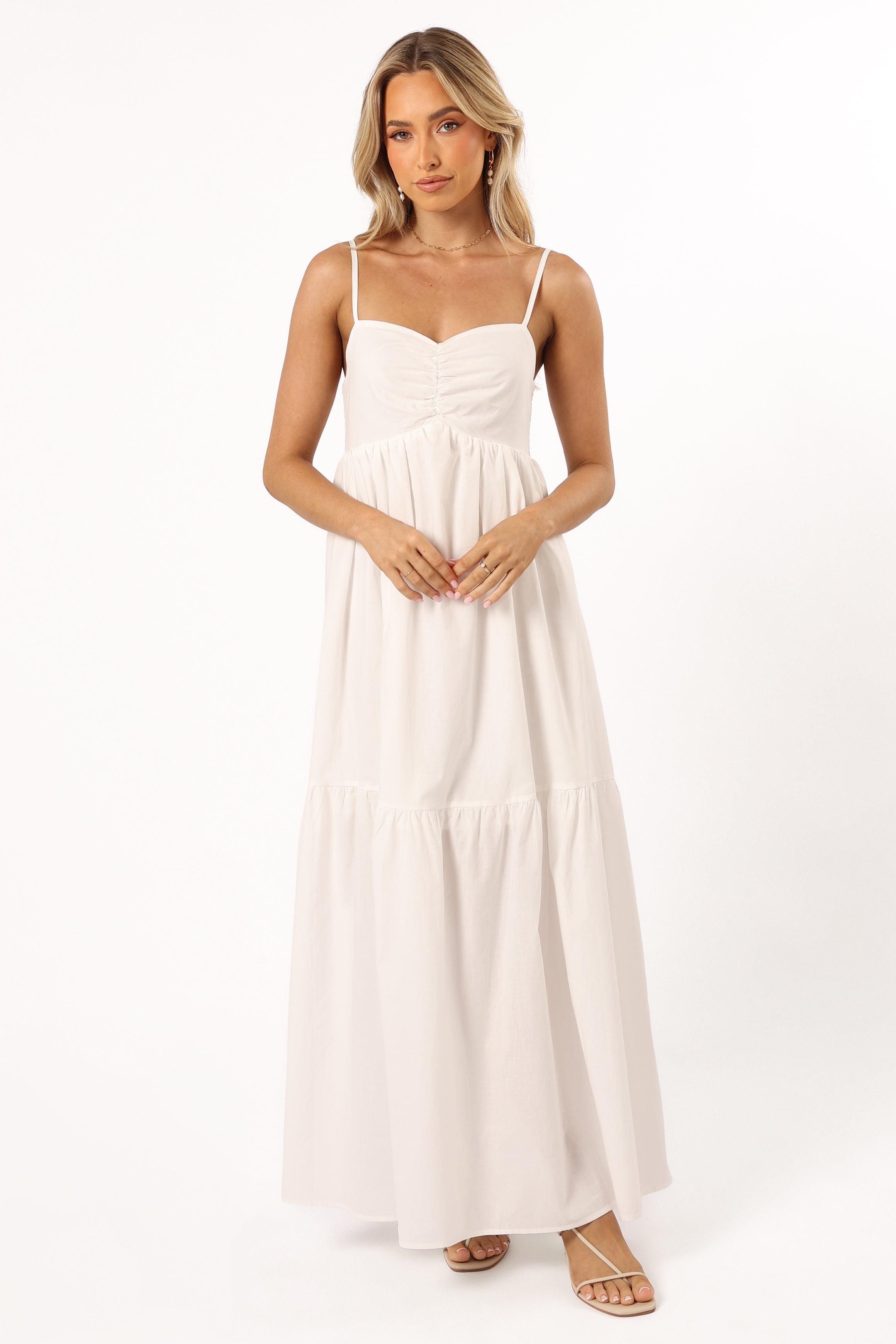 Bailey Maxi Dress for Women - Elegant White Long Summer Dress | Perfect for Beach, Vacation, and Casual Outings