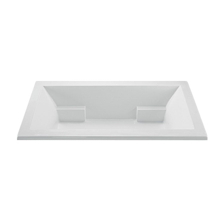 Undermount Air Massage Bathtub - 72 x 42 Inch Acrylic Rectangular Soaking Tub with Elite Center Jets, 96 Gallon Capacity (White) - Perfect for Luxury Bathroom Spa Experience and Relaxation