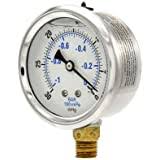 0-50 PSI Liquid Filled Pressure Gauge - 1/4