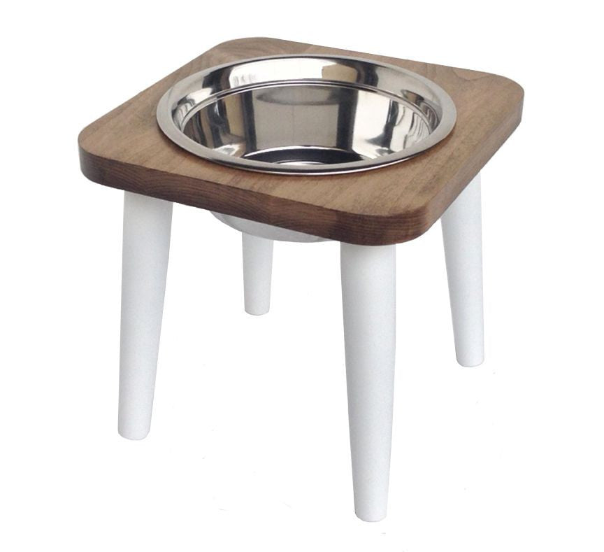 Premium Maple Wood Raised Dog Bowl Stand - Adjustable Height Elevated Feeder for Small Medium Large Dogs - Anti-Slip Durable Pet Food & Water Dishes Holder - Perfect for Kitchen, Living Room & Outdoor Use