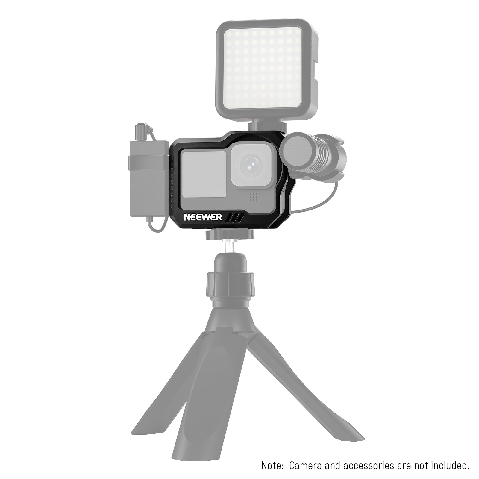 NEEWER ST46 Action Camera Cage for GoPro Hero 9/10/11/12 - Universal Mounting System for Vlogging, Sports & Adventure Filming - Perfect for YouTube, Travel & Underwater Photography