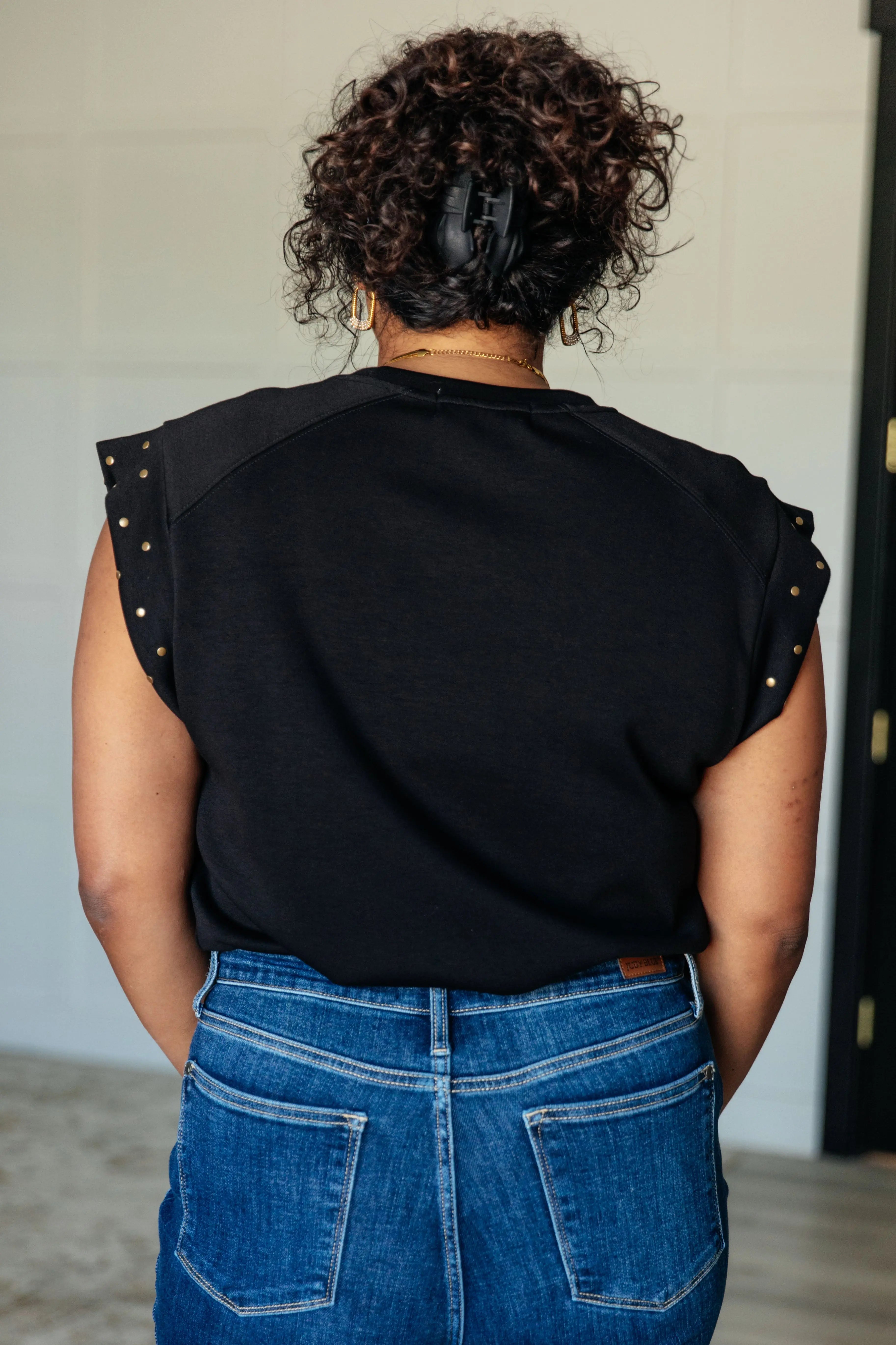 Trendy Studded Cap Sleeve Top for Women | Fashionable My Domain Design | Perfect for Parties, Night Out & Casual Wear