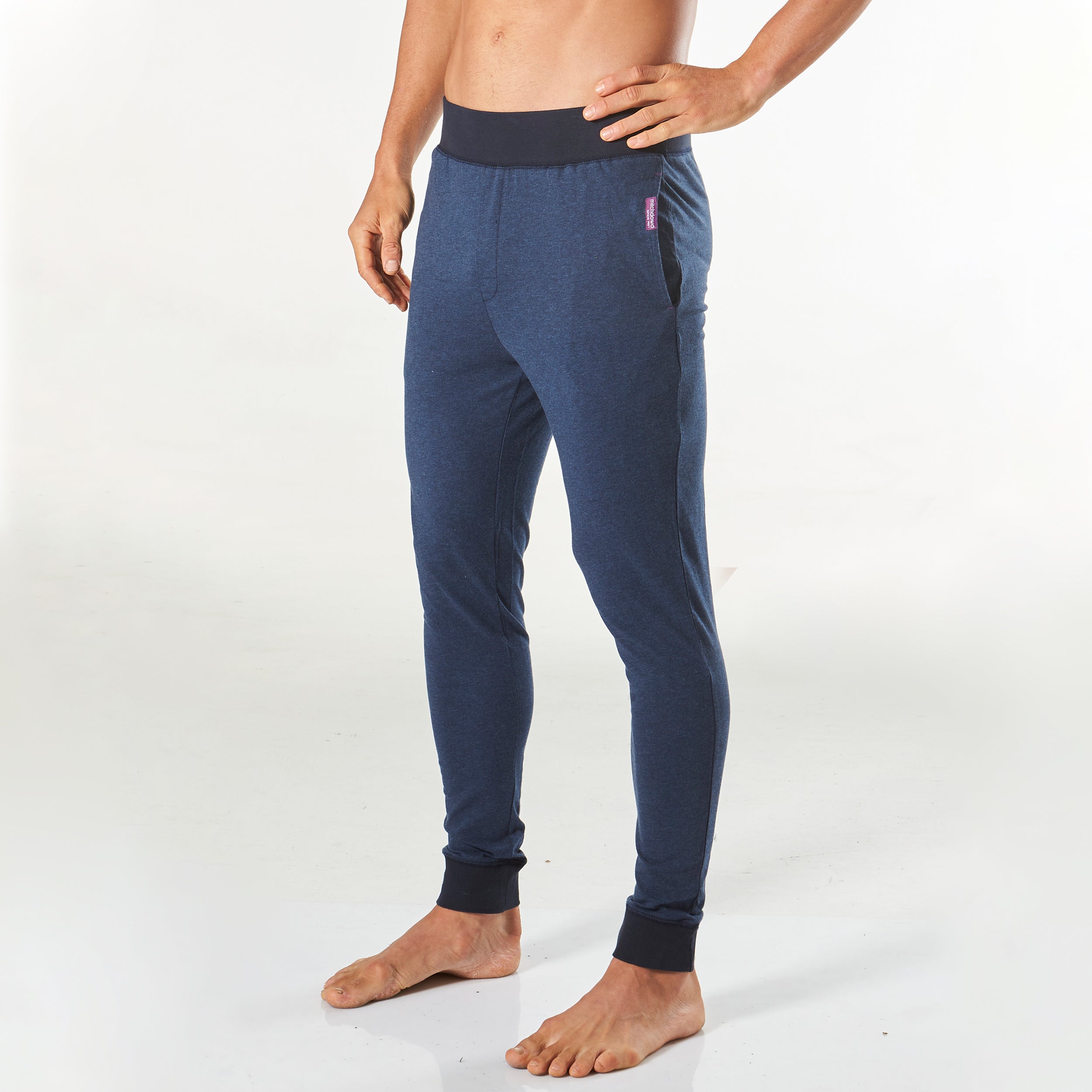 Men's Slim Fit Knit Sleep Pants - Soft Denim Marle for Comfortable Lounge & Nightwear