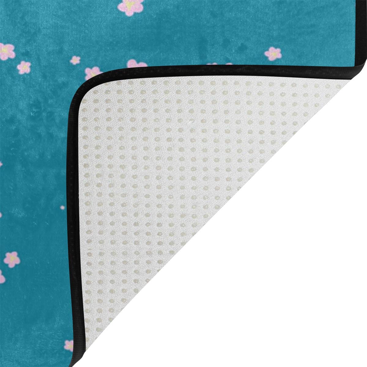 ALAZA Spring Cherry Blossom Floral Bird Japanese Design Area Rug - 7' x 5' Non-Slip Living Room Bedroom Rug - Perfect for Home Decor, Dorm Room & Office Spaces